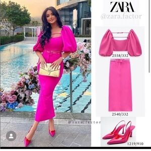 Zara fuchsia top